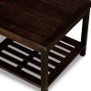 Longs Peak Eucalyptus 2-Shelf Side Table, Espresso - as Pic