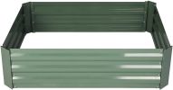 Raised Garden Bed Galvanized Planter Box Anti-Rust Coating for Flowers Vegetables - KM3449