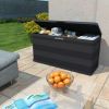 Patio Storage Box Black 46.1"x17.7"x22" - Black