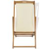 Deck Chair Teak 22.1"x41.3"x37.8" Cream - Cream