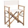 Folding Director's Chair 2 pcs Bamboo and Canvas - Brown