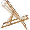 Deck Chair Teak 22.1"x41.3"x37.8" Cream - Cream