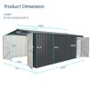 Chery Industrial Heavy-Duty Metal Garage Shed 20'x10' - as Pic
