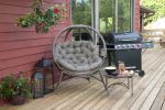 56 H x 45 W x 26 D Outdoor Beige Overland Cozy Ball Chair with Cushion - as Pic