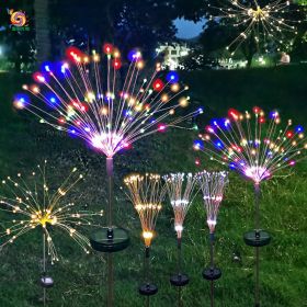 Firework Lights Christmas Outdoor Led Holiday Sky Starry Lights (Option: Warm White-90cm-2Modes)