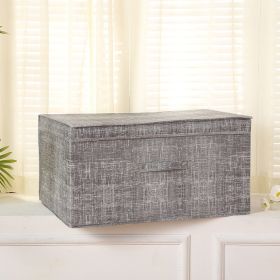 Fabric Foldable Storage Storage Box Toy Clothes Storage Bag (Option: Light gray-30L)
