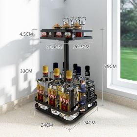 Kitchen Shelves Rotating Seasoning Rack Countertop Seasoning (Option: Twolayer square spice rack)