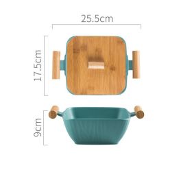 Creative Ceramic Bowl For Household Heat Resistance (Color: Green)