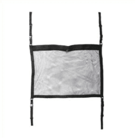 Multifunctional Hanging Car Storage Bag, Double-layer Mesh Bag On The Top Of The Car (Option: Black-70x50cm)