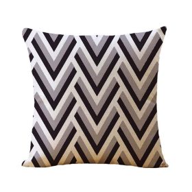 Linen Pillow Case Home Fabric Geometric Abstract (Option: 2 Style-44x44cm)