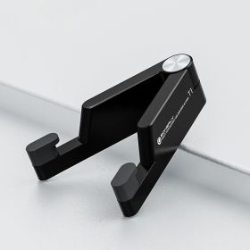 Mobile Phone Bracket Desktop V-shaped All-aluminum (Color: Black)