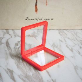 Anti-oxidation PE Film Jewelry Storage Box Color Film Suspension Box (Option: Red-9 √ó 9 √ó 2cm)